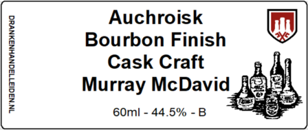 Auchroisk Bourbon Finish Cask Craft Murray McDavid Sample 6cl