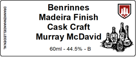 Benrinnes Madeira Finish Cask Craft Murray McDavid Sample 6cl