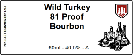 Wild Turkey 81 Proof Sample 6cl