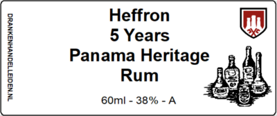 Heffron 5 Years Panama Heritage Sample 6cl