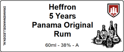Heffron 5 Years Panama Original Sample 6cl