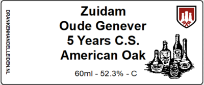Zuidam Oude Genever Special 31 Sample 6cl