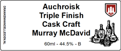 Auchroisk Triple Finish Cask Craft Murray McDavid Sample 6cl