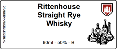 Rittenhouse Straight Rye Sample 6cl